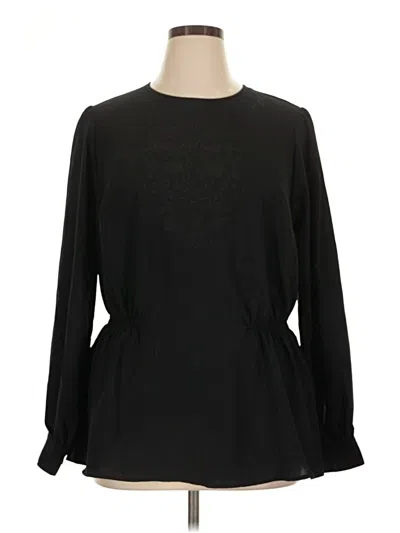 Torrid Long Sleeve Blouse In Black