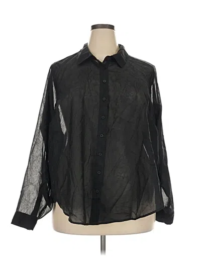 Pre-owned Torrid Long Sleeve Blouse In Black