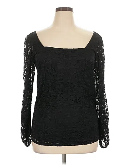 Pre-owned Torrid Long Sleeve Blouse In Black