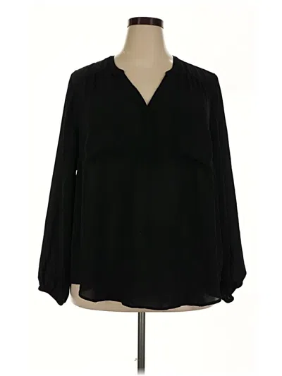 Pre-owned Torrid Long Sleeve Blouse In Black