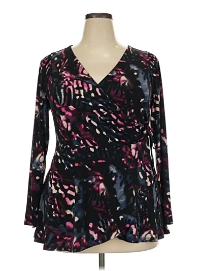 Pre-owned Torrid Long Sleeve Blouse In Black