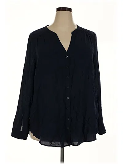 Pre-owned Torrid Long Sleeve Blouse In Black