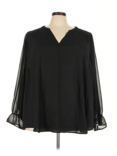 Torrid Long Sleeve Blouse In Black