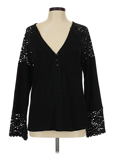 Pre-owned Torrid Long Sleeve Blouse In Black