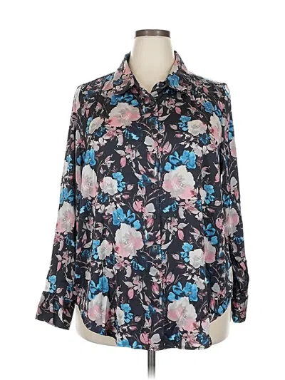 Pre-owned Torrid Long Sleeve Blouse In Blue