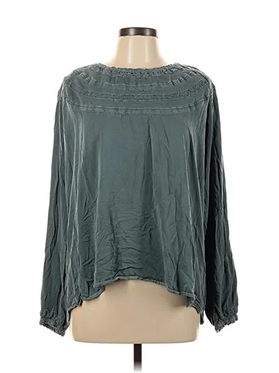 Pre-owned Torrid Long Sleeve Blouse In Blue