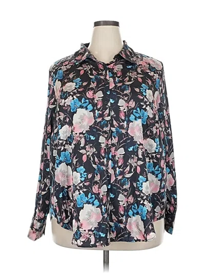 Pre-owned Torrid Long Sleeve Blouse In Blue