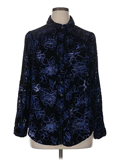 Pre-owned Torrid Long Sleeve Blouse In Blue
