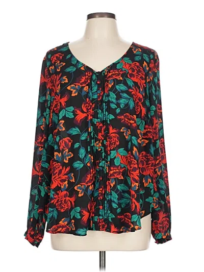 Pre-owned Torrid Long Sleeve Blouse In Blue