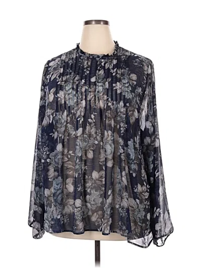 Pre-owned Torrid Long Sleeve Blouse In Blue