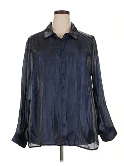 Pre-owned Torrid Long Sleeve Blouse In Blue