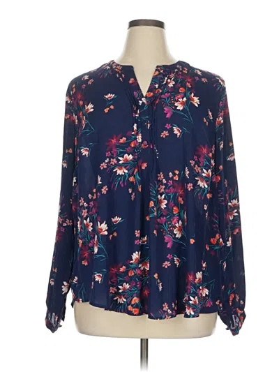 Pre-owned Torrid Long Sleeve Blouse In Blue