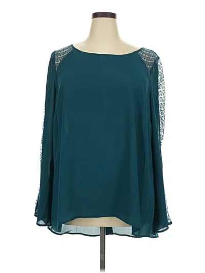 Pre-owned Torrid Long Sleeve Blouse In Blue