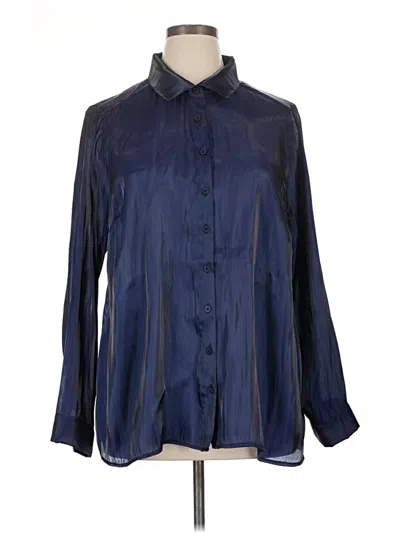 Pre-owned Torrid Long Sleeve Blouse In Blue