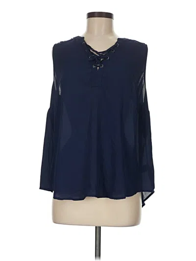 Pre-owned Torrid Long Sleeve Blouse In Blue