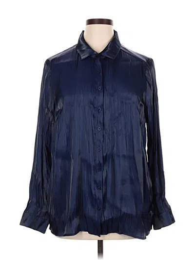 Pre-owned Torrid Long Sleeve Blouse In Blue