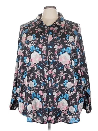 Pre-owned Torrid Long Sleeve Blouse In Blue