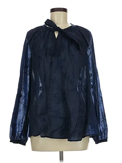 Pre-owned Torrid Long Sleeve Blouse In Blue