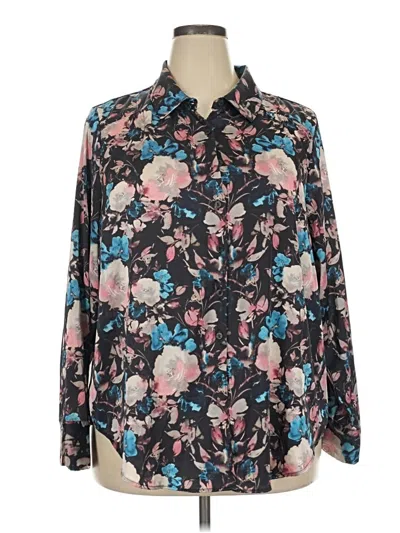 Pre-owned Torrid Long Sleeve Blouse In Blue