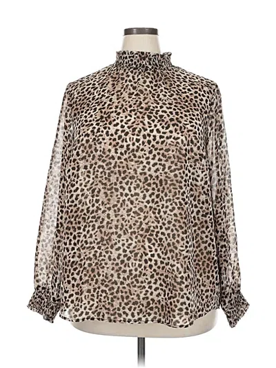 Pre-owned Torrid Long Sleeve Blouse In Brown