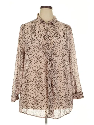 Pre-owned Torrid Long Sleeve Blouse In Brown