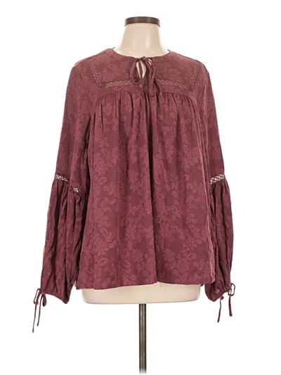 Torrid Long Sleeve Blouse In Brown