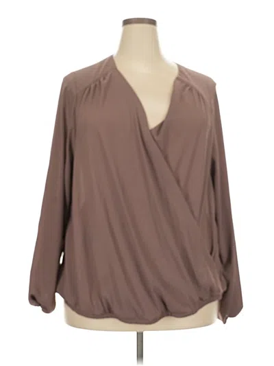 Pre-owned Torrid Long Sleeve Blouse In Brown
