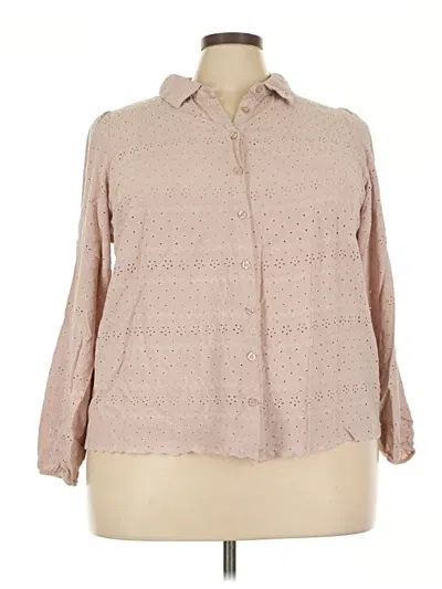 Pre-owned Torrid Long Sleeve Blouse In Brown