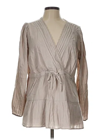 Pre-owned Torrid Long Sleeve Blouse In Brown