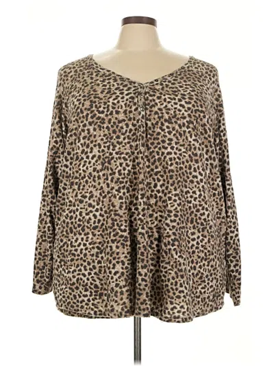 Pre-owned Torrid Long Sleeve Blouse In Brown