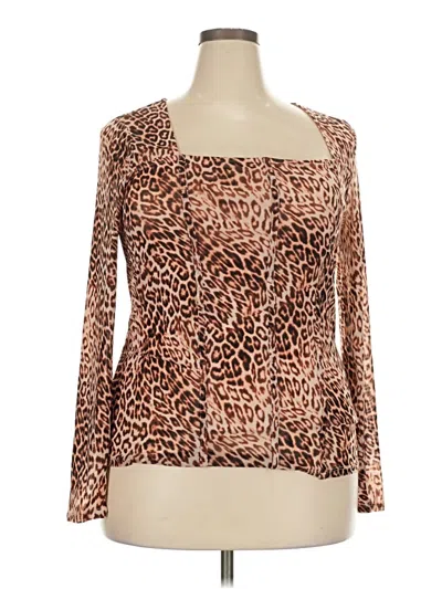 Pre-owned Torrid Long Sleeve Blouse In Brown