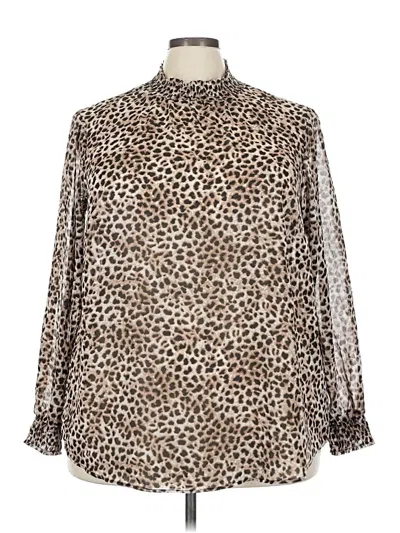 Pre-owned Torrid Long Sleeve Blouse In Brown