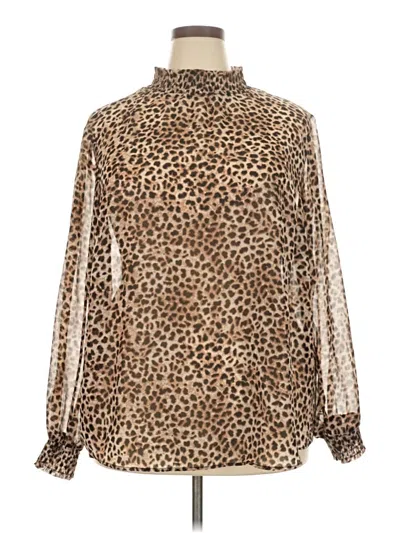 Pre-owned Torrid Long Sleeve Blouse In Brown