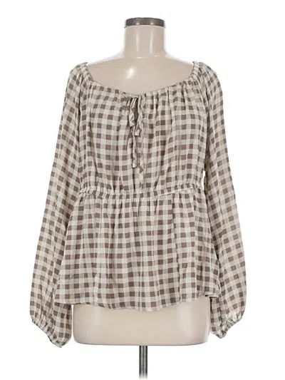 Pre-owned Torrid Long Sleeve Blouse In Brown