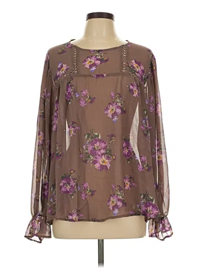 Pre-owned Torrid Long Sleeve Blouse In Brown