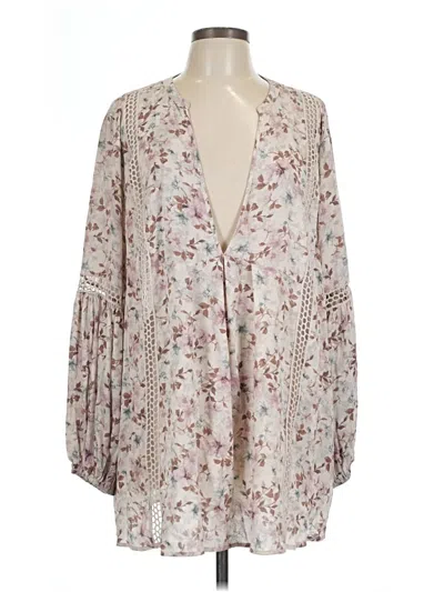 Torrid Long Sleeve Blouse In Brown