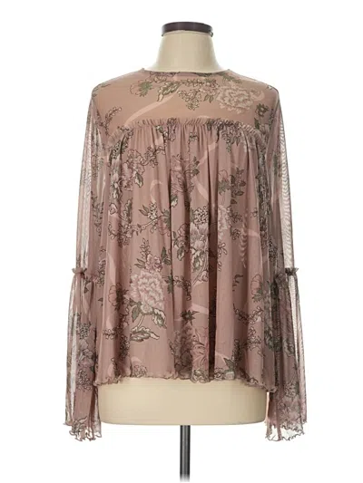 Pre-owned Torrid Long Sleeve Blouse In Brown