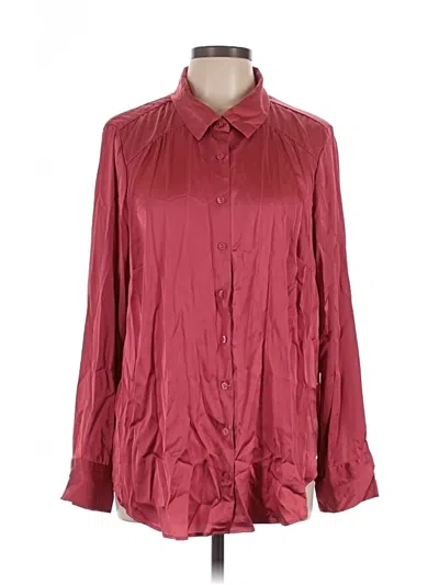 Pre-owned Torrid Long Sleeve Blouse In Burgundy
