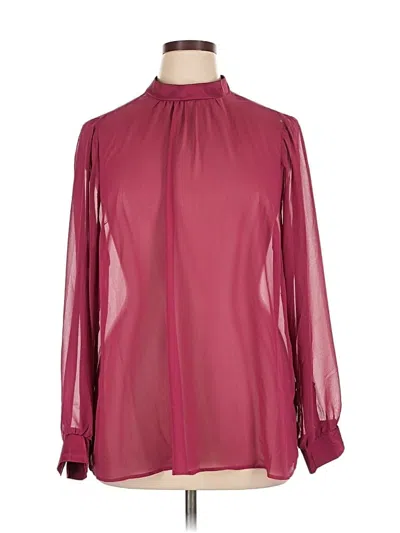 Pre-owned Torrid Long Sleeve Blouse In Burgundy