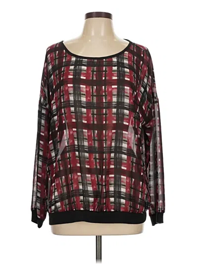 Pre-owned Torrid Long Sleeve Blouse In Burgundy