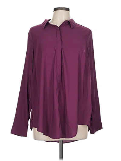 Pre-owned Torrid Long Sleeve Blouse In Burgundy