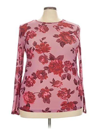 Pre-owned Torrid Long Sleeve Blouse In Burgundy