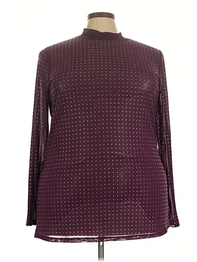 Pre-owned Torrid Long Sleeve Blouse In Burgundy