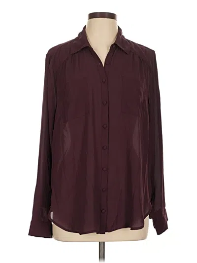 Pre-owned Torrid Long Sleeve Blouse In Burgundy