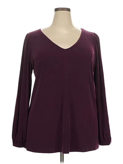 Pre-owned Torrid Long Sleeve Blouse In Burgundy
