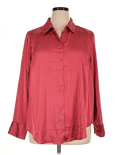 Pre-owned Torrid Long Sleeve Blouse In Burgundy