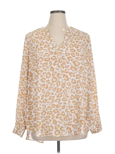 Pre-owned Torrid Long Sleeve Blouse In Gold