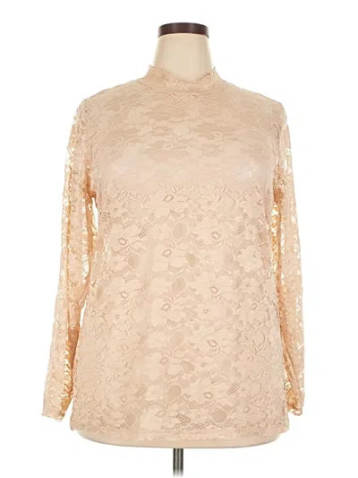 Pre-owned Torrid Long Sleeve Blouse In Gold