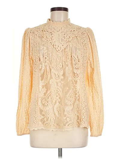 Pre-owned Torrid Long Sleeve Blouse In Gold