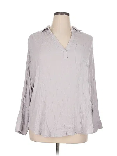 Pre-owned Torrid Long Sleeve Blouse In Gray